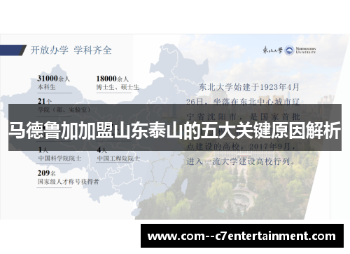 马德鲁加加盟山东泰山的五大关键原因解析