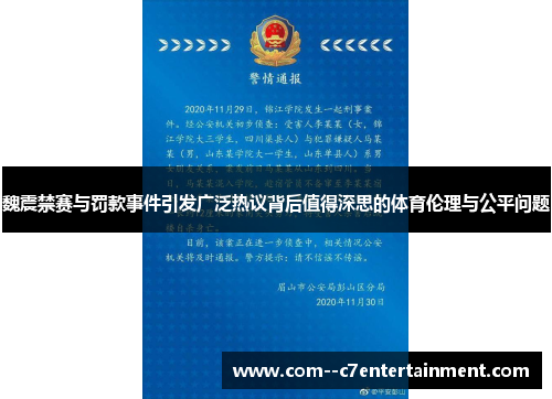 魏震禁赛与罚款事件引发广泛热议背后值得深思的体育伦理与公平问题